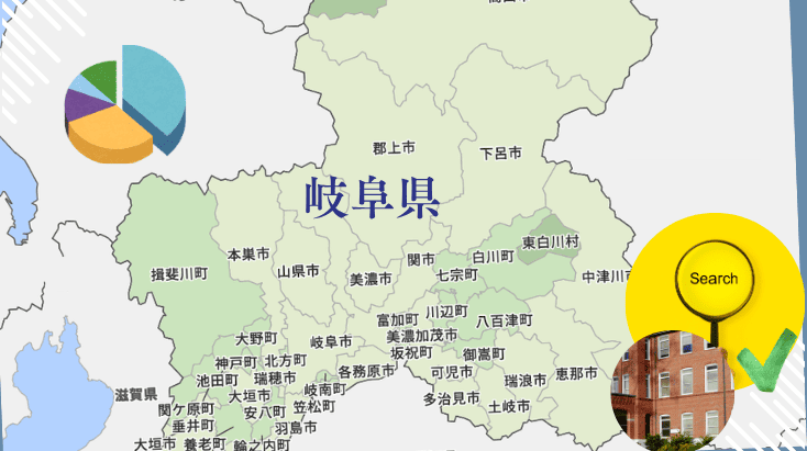 岐阜県の専門学校の入学者データと高校卒業者の主要進路