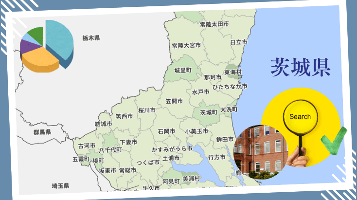 茨城県の専門学校の入学者データと高校卒業者の主要進路