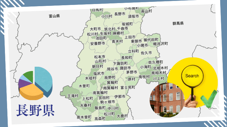 長野県の専門学校の入学者データと高校卒業者の主要進路