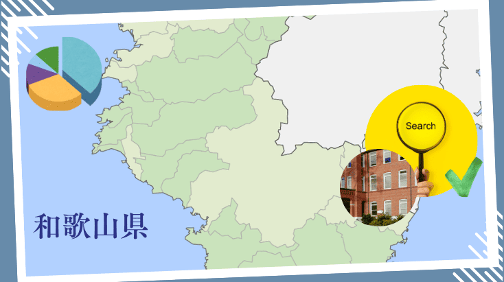 和歌山県の専門学校の入学者データと高校卒業者の主要進路