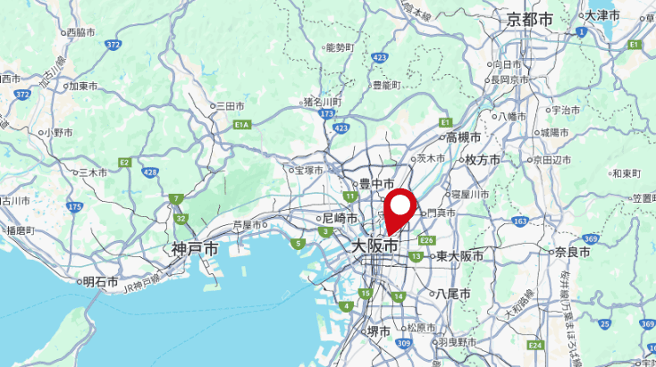 大阪市の地図をGoogleMapで表示