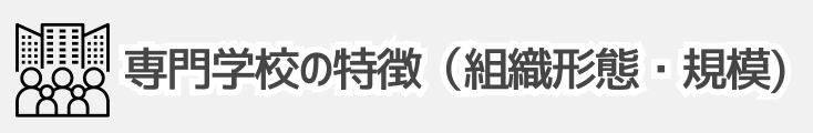 専門学校の運営・規模からみた特徴