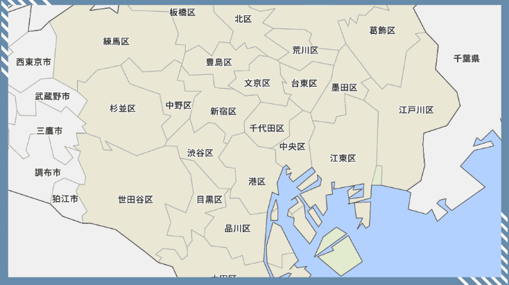 地図・東京都23区