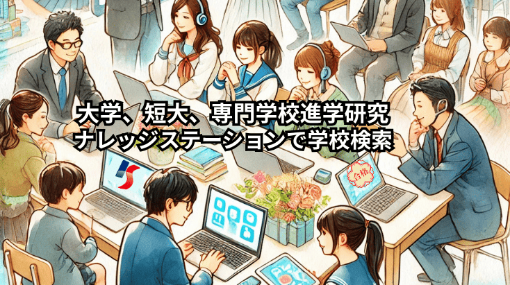 専門学校修正ヘルプ、大学、短大、専門学校研究をナレッジステーションで学校検索