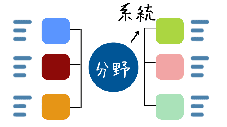 教育分野と教育系統関係図