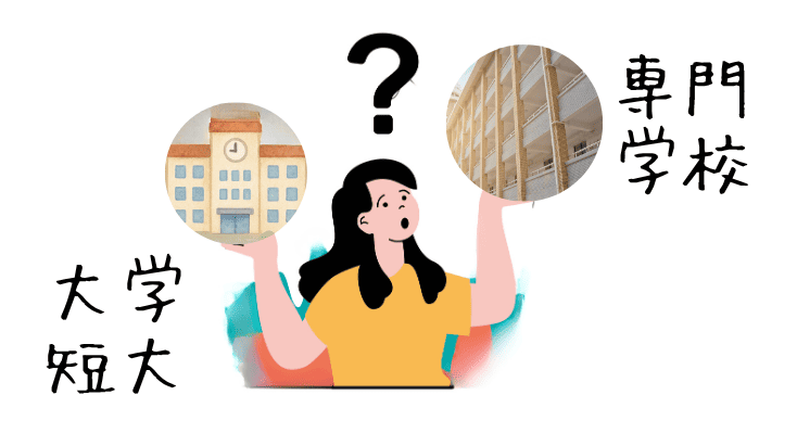 進路研究どっちにする？大学短大または専門学校