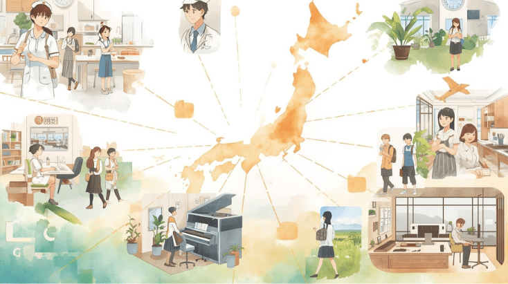 専門学校検索ガイドの案内図