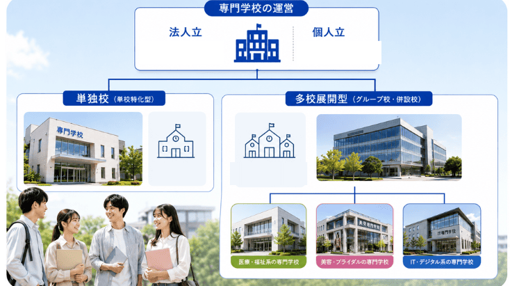 専門学校の運営と組織